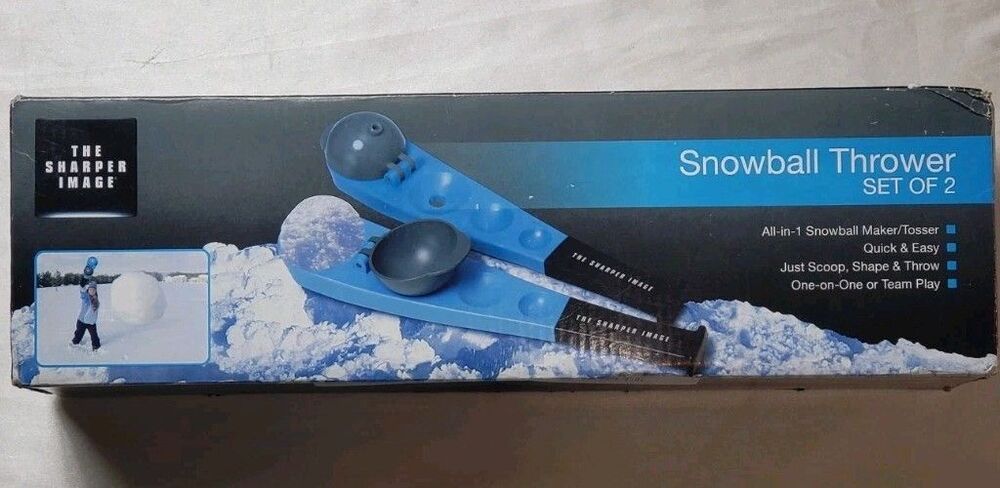 The Sharper Image Snowball Thrower Wand With Rubberized Grip Set Of 2 All in One
